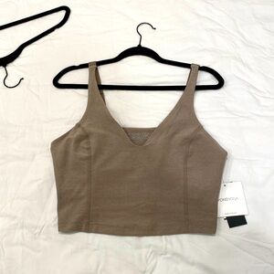 NWT Beyond Yoga “Spacedye Always on Cropped Tank” (bra) in birch heather - Large